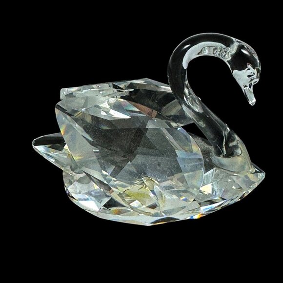 Swarovski Crystal Mini Figurines Swan Owl Cake Rabbit Vintage 1980s Made Austria - Picture 2 of 12